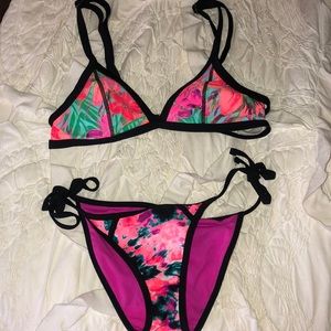 👙 Target black banded tie triangle bikini